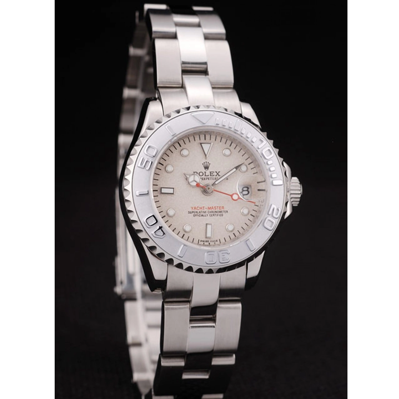 Good Copy Rolex Watches Rolex Yacht Dial Beige Silver Bezel Master 0529